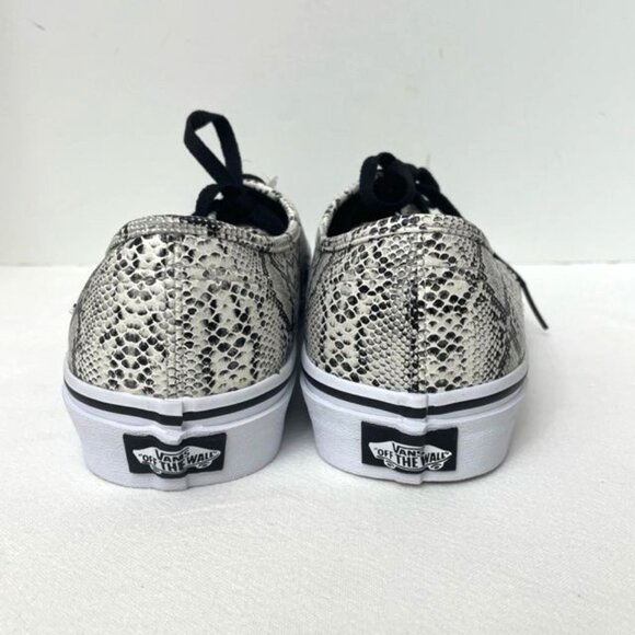 Vans Off The Wall Sneakers Snake Silver US M 8.5/W 10 Neutral Animal Print - Picture 4 of 10